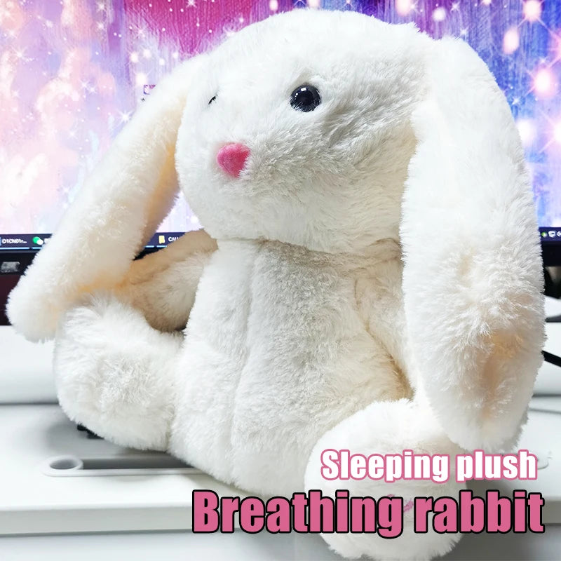 Breathing Rabbit Toy Baby Soothing Koala Plush Doll Baby Kids Soothing Music Baby Sleeping Companion Sound and Light Doll Toys