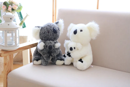 1pc Kawaii Simulation Australia Koala Plush Toy Stuffed Animal Doll Mom Baby Kids Infant Girls Toys Birthday Gift Home Decor