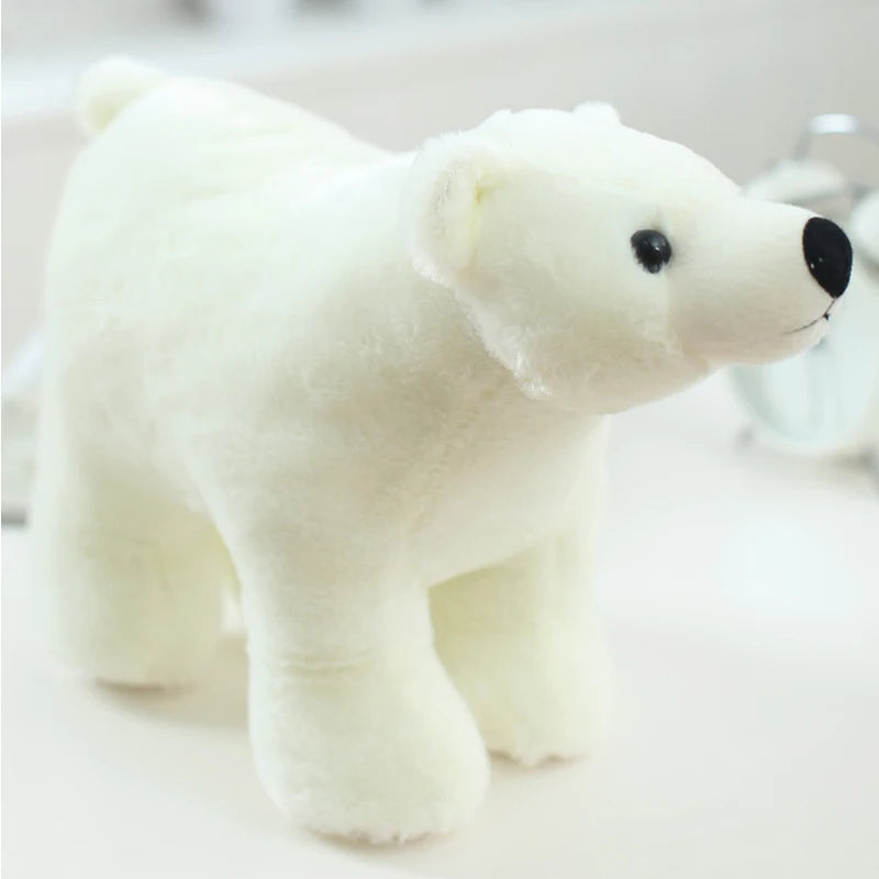 20/25/35/45cm Super Lovely Polar Bear Family Stuffed Plush Placating Toy Pure White Bear Soft Fabric Doll Gift for Children