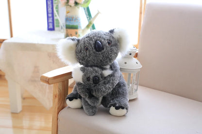 1pc Kawaii Simulation Australia Koala Plush Toy Stuffed Animal Doll Mom Baby Kids Infant Girls Toys Birthday Gift Home Decor