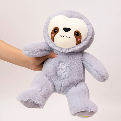 Kawaii Breathing Sloth Plush Toy Baby Soothing Bear Doll Baby Sleep Companion Sound and Light Plushie