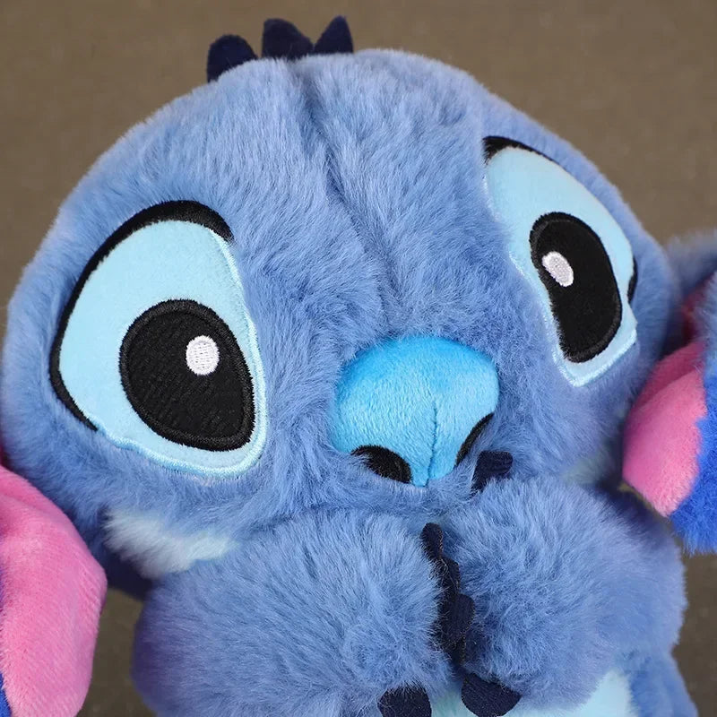 32CM Disney Stitch Plush Doll With Lighting Music Baby Sleeping Companion Sound Soothing Kawaii Plush Toy 2024 Breathing Toys