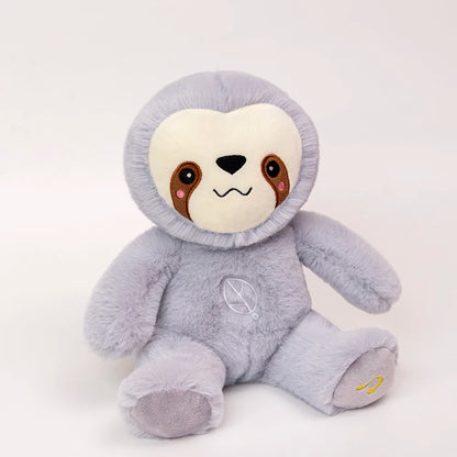 Kawaii Breathing Sloth Plush Toy Baby Soothing Bear Doll Baby Sleep Companion Sound and Light Plushie